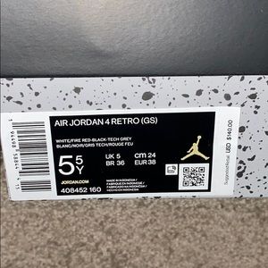 Brand New in box Kids jordan 4